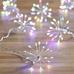 1pc Vibrant Dandelion Star String Lights, 100LED Multicolor USB Powered Indoor/Outdoor Fairy Lights, Explosion Star Lights For Christmas Tree, Holiday Atmosphere Decoration, Easy To Install, Energy Efficient And Durable Fireworks Light String