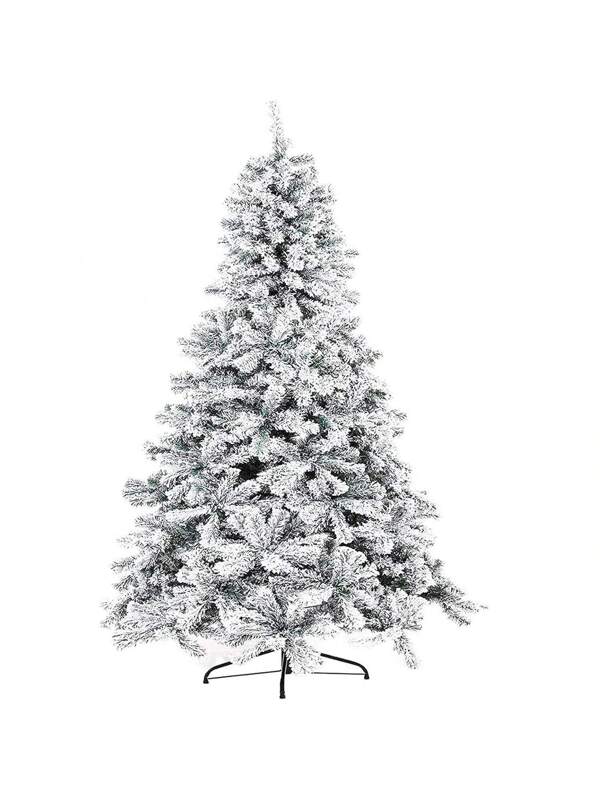 7ft Christmas Tree, Premium Artificial Christmas Tree With 1,000 Branch Tips, Pine Trees Solid Metal Stand Indoor And Outdoor Xmas Pine Holiday Decoration, White White